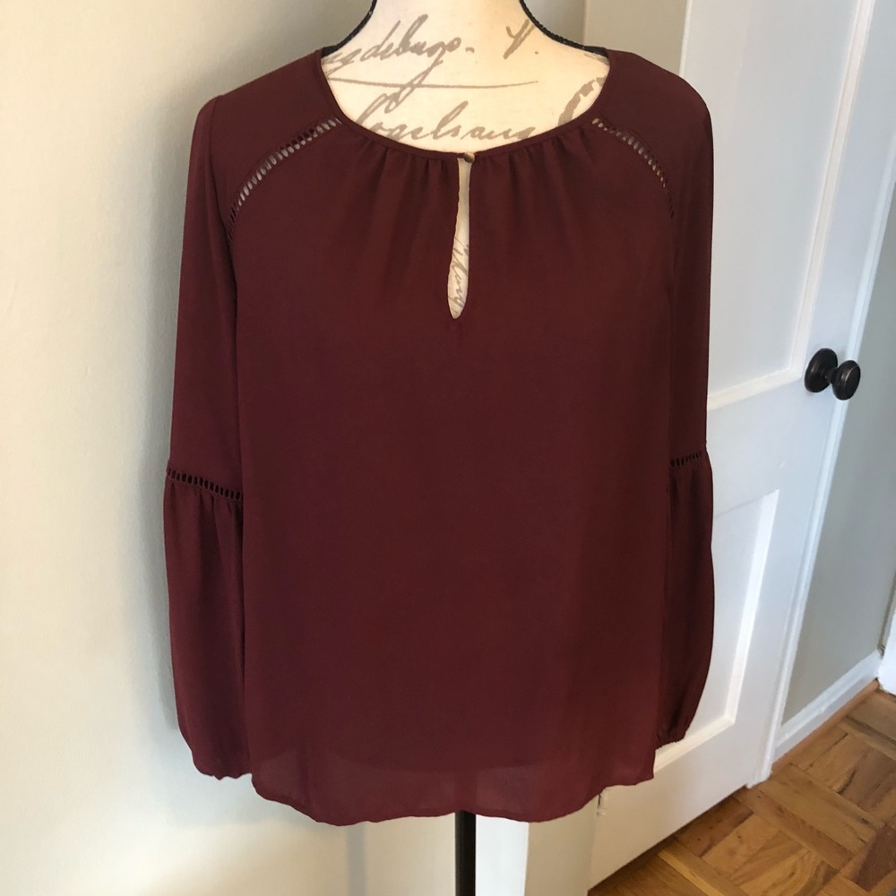 Mossimo Maroon Top Size M